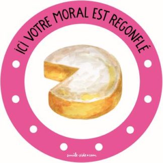 "Moral regonflé" Camembert - Marquage sol autocollant - covid